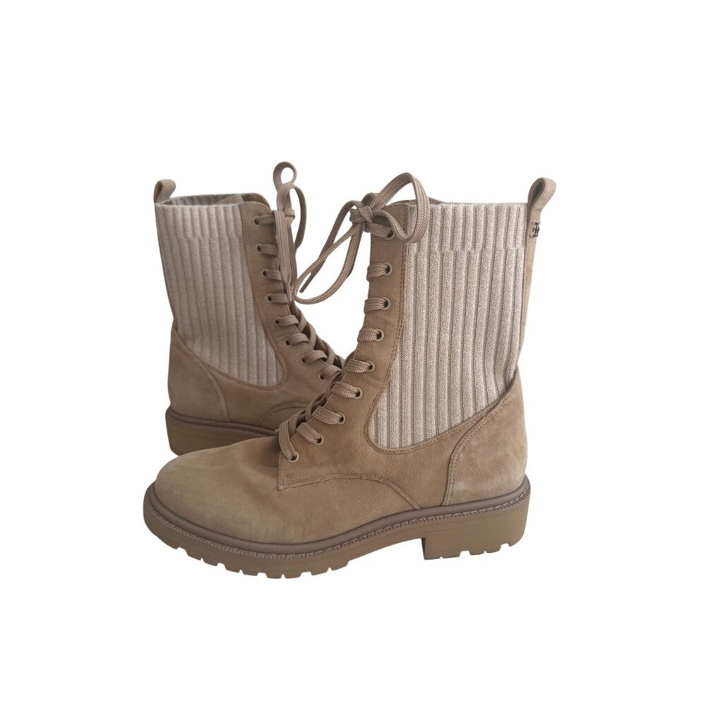 SAM EDELMAN Lydell Beige Combat Lace Up Boots Size 8.5 - Picture 8 of 8